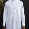 White Sharaf Collared Thobe