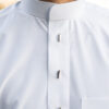 White Sharaf Collared Thobe
