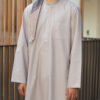 Taupe Sharaf Collared Thobe