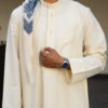 Cream Sharaf Collared Thobe