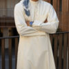 Cream Sharaf Collared Thobe