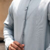 Steel Blue Linen Blend Emirati Kandura