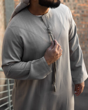 Oatmeal Linen Blend Emirati Kandura