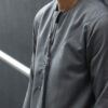 Stone Grey Linen Blend Emirati Kandura