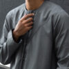 Stone Grey Linen Blend Emirati Kandura