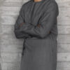 Stone Grey Linen Blend Emirati Kandura