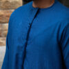 Dark Denim Linen Blend Emirati Kandura
