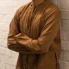 Tan Linen Blend Emirati Kandura