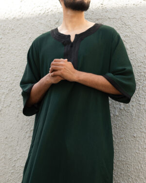 Green & Black Maghrebi Gandoura