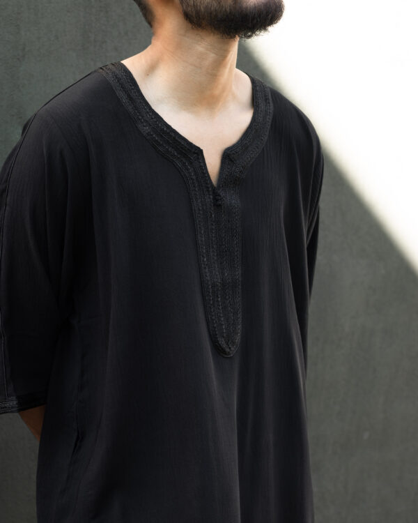 Black & Black Maghrebi Gandoura