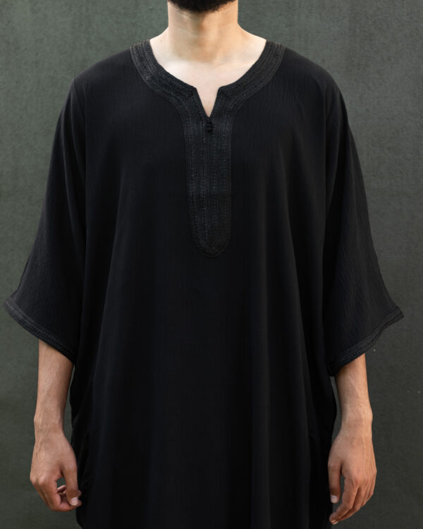 Black & Black Maghrebi Gandoura