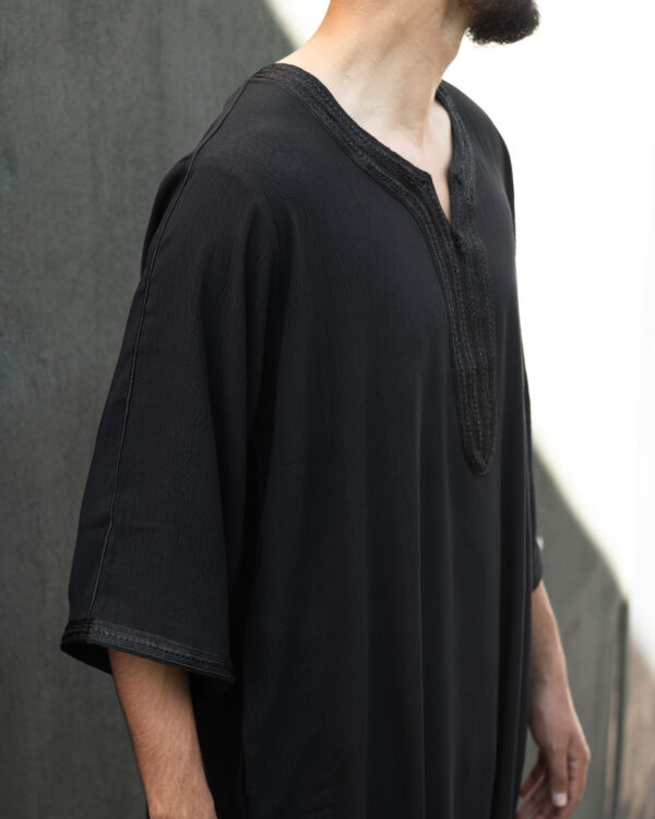 Black & Black Maghrebi Gandoura