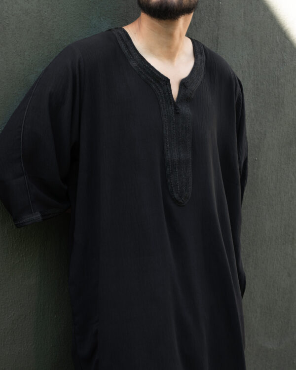 Black & Black Maghrebi Gandoura