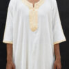 White & Gold Maghrebi Gandoura