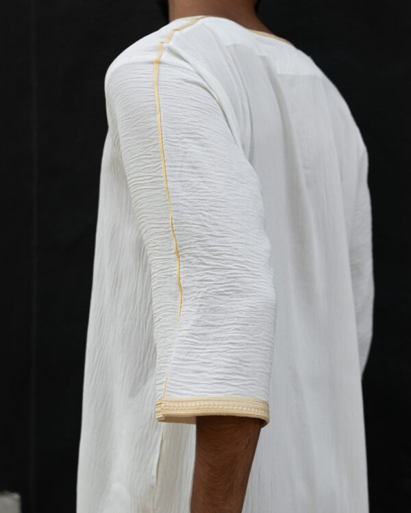 White & Gold Maghrebi Gandoura