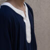 Navy & Cream Maghrebi Gandoura